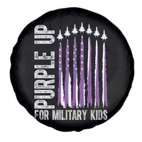 Purple Up For Military Kids Spare Tire Cover US Flag Military Child Support