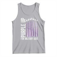 Purple Up For Military Kids Tank Top US Flag Military Child Support