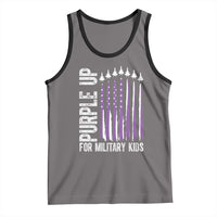 Purple Up For Military Kids Tank Top US Flag Military Child Support