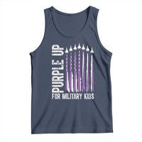 Purple Up For Military Kids Tank Top US Flag Military Child Support