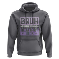 Bruh Purple Up For Military Kids Hoodie Support Military Kids