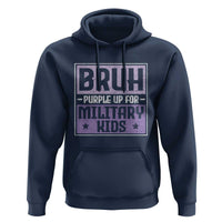 Bruh Purple Up For Military Kids Hoodie Support Military Kids