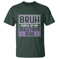 Bruh Purple Up For Military Kids T Shirt Support Military Kids