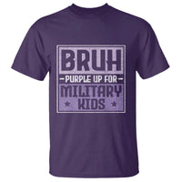 Bruh Purple Up For Military Kids T Shirt Support Military Kids