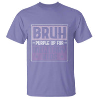 Bruh Purple Up For Military Kids T Shirt Support Military Kids