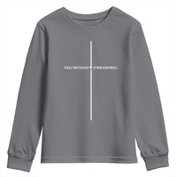 For God So Loved Youth Sweatshirt John 316 Bible Verse FGSLTWTHGOB Cross Minimal Christian Acronym