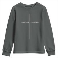 For God So Loved Youth Sweatshirt John 316 Bible Verse FGSLTWTHGOB Cross Minimal Christian Acronym
