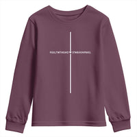 For God So Loved Youth Sweatshirt John 316 Bible Verse FGSLTWTHGOB Cross Minimal Christian Acronym