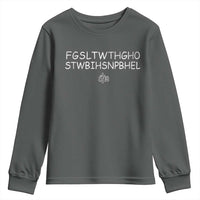 For God So Loved Youth Sweatshirt John 316 Bible Verse FGSLTWTHGOB Cross Subtle Christian Acronym