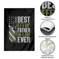 Best Effin’ Father In Law Ever Garden Flag FIL Gun American Flag