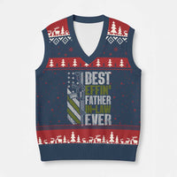Best Effin’ Father In Law Ever V-Neck Knit Sweater Vest FIL Gun American Flag