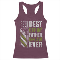 Best Effin’ Father In Law Ever Racerback Tank Top FIL Gun American Flag