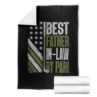 Father In Law Golf Throw Blanket Best FIL By Par Fathers Day Gift for Golfers