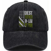 Father In Law Golf Washed Cotton Baseball Cap Best FIL By Par Fathers Day Gift for Golfers