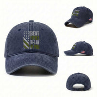 Father In Law Golf Washed Cotton Baseball Cap Best FIL By Par Fathers Day Gift for Golfers
