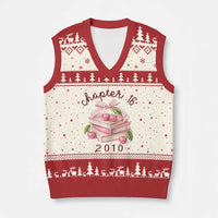 Sweet Chapter 16 Birthday V-Neck Knit Sweater Vest Cherry Books 16th Birthday Gifts For Her Book Lover