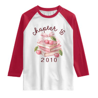 Sweet Chapter 16 Birthday Raglan Shirt Cherry Books 16th Birthday Gifts For Her Book Lover