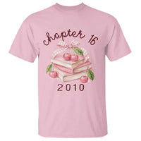 Sweet Chapter 16 Birthday T Shirt Cherry Books 16th Birthday Gifts For Her Book Lover