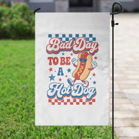 Bad Day To Be A Hot Dog Garden Flag Hotdog Lover Wiener 4th Of July