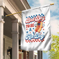 Bad Day To Be A Hot Dog Garden Flag Hotdog Lover Wiener 4th Of July