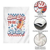 Bad Day To Be A Hot Dog Garden Flag Hotdog Lover Wiener 4th Of July