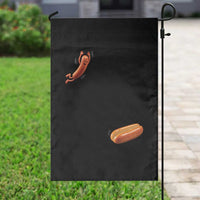 Funny Hot Dog Garden Flag Hotdog Jumping Into Bun Sausage BBQ Grilling High Dive