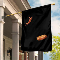Funny Hot Dog Garden Flag Hotdog Jumping Into Bun Sausage BBQ Grilling High Dive