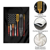 Bbq Smoker Garden Flag Barbecue Chef Smoking Tools Grilling Pit Master USA Flag