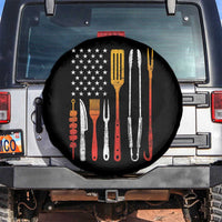 Bbq Smoker Spare Tire Cover Barbecue Chef Smoking Tools Grilling Pit Master USA Flag