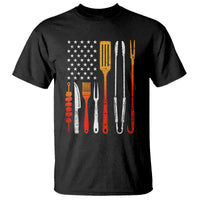 Bbq Smoker T Shirt Barbecue Chef Smoking Tools Grilling Pit Master USA Flag