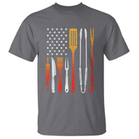 Bbq Smoker T Shirt Barbecue Chef Smoking Tools Grilling Pit Master USA Flag