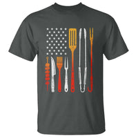 Bbq Smoker T Shirt Barbecue Chef Smoking Tools Grilling Pit Master USA Flag