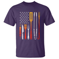 Bbq Smoker T Shirt Barbecue Chef Smoking Tools Grilling Pit Master USA Flag