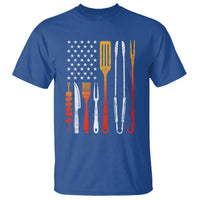 Bbq Smoker T Shirt Barbecue Chef Smoking Tools Grilling Pit Master USA Flag