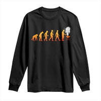 Funny BBQ Long Sleeve Shirt Evolution Of Grill Master Grilling Gifts Meat Smoking