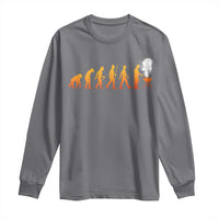 Funny BBQ Long Sleeve Shirt Evolution Of Grill Master Grilling Gifts Meat Smoking