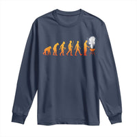 Funny BBQ Long Sleeve Shirt Evolution Of Grill Master Grilling Gifts Meat Smoking