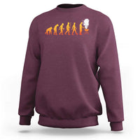 Funny BBQ Sweatshirt Evolution Of Grill Master Grilling Gifts Meat Smoking