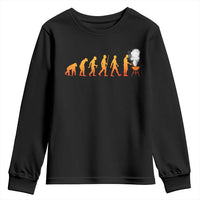 Funny BBQ Youth Sweatshirt Evolution Of Grill Master Grilling Gifts Meat Smoking