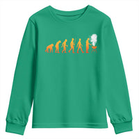 Funny BBQ Youth Sweatshirt Evolution Of Grill Master Grilling Gifts Meat Smoking