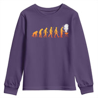 Funny BBQ Youth Sweatshirt Evolution Of Grill Master Grilling Gifts Meat Smoking