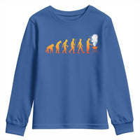Funny BBQ Youth Sweatshirt Evolution Of Grill Master Grilling Gifts Meat Smoking