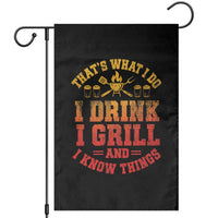 I Drink I Grill Garden Flag Funny Bbq Grilling Barbecue Beer Lovers