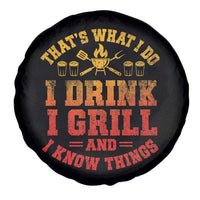 I Drink I Grill Spare Tire Cover Funny Bbq Grilling Barbecue Beer Lovers