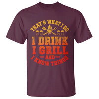 I Drink I Grill T Shirt Funny Bbq Grilling Barbecue Beer Lovers