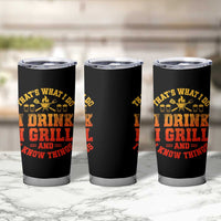 I Drink I Grill Tumbler Cup Funny Bbq Grilling Barbecue Beer Lovers
