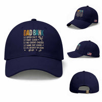 Funny Dad Baseball Cap Retro Dad Bank Fathers Day