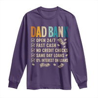 Funny Dad Long Sleeve Shirt Retro Dad Bank Fathers Day