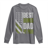 Best Bonus Dad By Par Long Sleeve Shirt Step Dad Golf American Flag Fathers Day Gift For Golfers