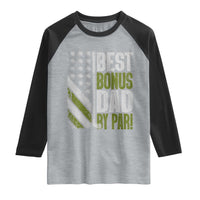 Best Bonus Dad By Par Raglan Shirt Step Dad Golf American Flag Fathers Day Gift For Golfers